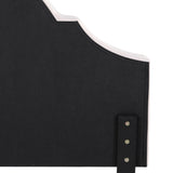 Artiss Bed Frame Bed Head Headboard Queen Velvet IRIS Beige - Side View