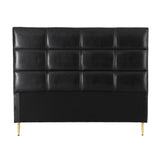 Artiss Bed Headboard Queen Bedhead PU Leather Black - Side View