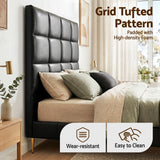 Artiss Bed Headboard Queen Bedhead PU Leather Black - 45-Degree Angle