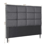 Artiss Bed Headboard Queen Bedhead Linen Fabric Charcoal - Front View