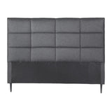Artiss Bed Headboard Queen Bedhead Linen Fabric Charcoal - Side View