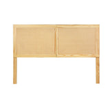 Artiss Bed Head Headboard Double Rattan - RIBO Pine - Side View