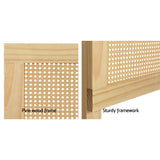 Artiss Bed Head Headboard Double Rattan - RIBO Pine - 45-Degree Angle