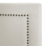 Artiss Bed Frame Bed Head Headboard Queen Fabric - RIVE Beige - Side View