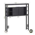 Artiss Bed Headboard King Single Storage Bedhead Charging Station Black