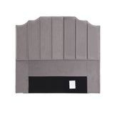 Artiss Bed Head Headboard Double Velvet 138CM - Grey - Side View