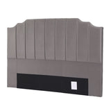 Artiss Bed Head Headboard King Velvet 183CM - Grey - Low Angle
