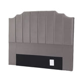 Artiss Bed Head Headboard Queen Velvet 153CM - Grey - Low Angle
