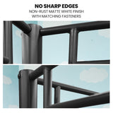 KINGSTON SLUMBER Metal Single over Double Bunk Bed Frame, Dark Matte Grey - Top-Down View