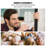 KINGSTON SLUMBER Metal Single over Double Bunk Bed Frame, Dark Matte Grey - Low Angle