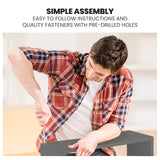 Kingston Slumber Trundle Storage Under Bunk Bed Drawers, 2 Pieces, Grey - Close-Up Angle