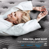 KINGSTON SLUMBER Premium Luxury Firm Queen Mattress, Firm, Natural Latex Layer, Euro Top, 7-Zone Pocket Spring - 45-Degree Angle