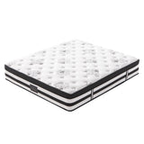 KINGSTON SLUMBER Luxury 34cm King Mattress, Medium Firm, Euro Top, 5-Zone Pocket Spring Foam