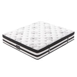 KINGSTON SLUMBER Luxury 34cm King Mattress, Medium Firm, Euro Top, 5-Zone Pocket Spring Foam
