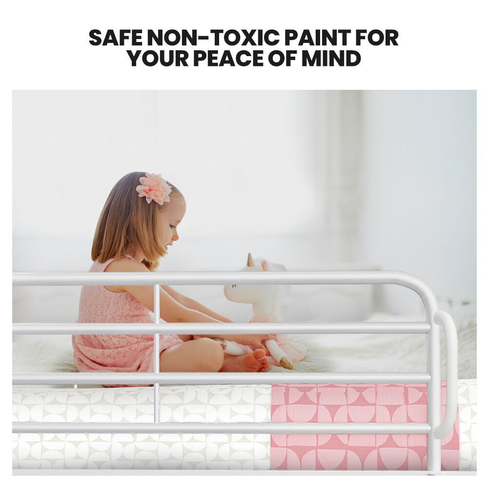 KINGSTON SLUMBER 2in1 Single Metal Bunk Bed Frame, with Modular Design, Matte White