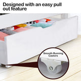Kingston Slumber Trundle Under Bed Storage Drawers, 2 Pieces, White - Side View