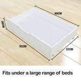 Kingston Slumber Trundle Under Bed Storage Drawers, 2 Pieces, White - Rear View