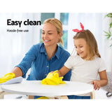 Keezi 3PCS Kids Table and Chairs Set Activity Toy Play Desk - Rear View