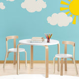 Keezi 3PCS Kids Table and Chairs Set Activity Toy Play Desk - Close-Up Angle