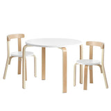 Keezi 3PCS Kids Table and Chairs Set Activity Toy Play Desk - Low Angle
