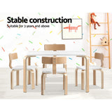 Keezi 5PCS Kids Table and Chairs Set Activity Toy Play Desk - Top-Down View