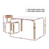Keezi 5PCS Kids Table and Chairs Set Activity Toy Play Desk - Front View