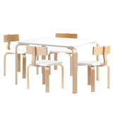 Keezi 5PCS Kids Table and Chairs Set Activity Toy Play Desk - Low Angle