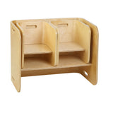 Keezi 3PCS Kids Table and Chairs Set Multifunctional Storage Desk - Side View