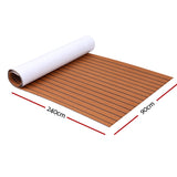 Seamanship EVA Foam Boat Flooring Mat Decking Sheet 240x90x0.6cm Dark Brown - Front View