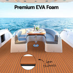 Seamanship EVA Foam Boat Flooring Mat Decking Sheet 240x90x0.6cm Dark Brown, image 4