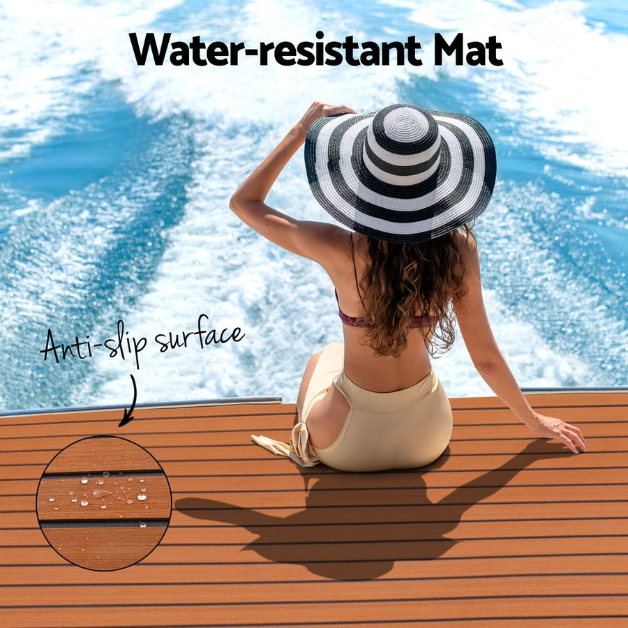 Seamanship EVA Foam Boat Flooring Mat Decking Sheet 240x90x0.6cm Dark Brown, image 5