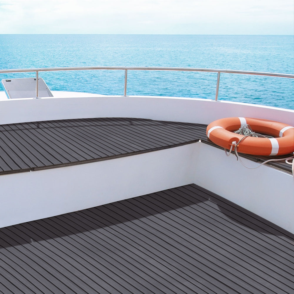 EVA Foam Deck Flooring Mat for Boats - Dark Grey, 240x90x0.6cm Self-Adhesive Non-Slip Surface