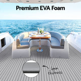 EVA Foam Non-Slip Boat Deck Mat 240x90x6mm in Light Grey - Top-Down View