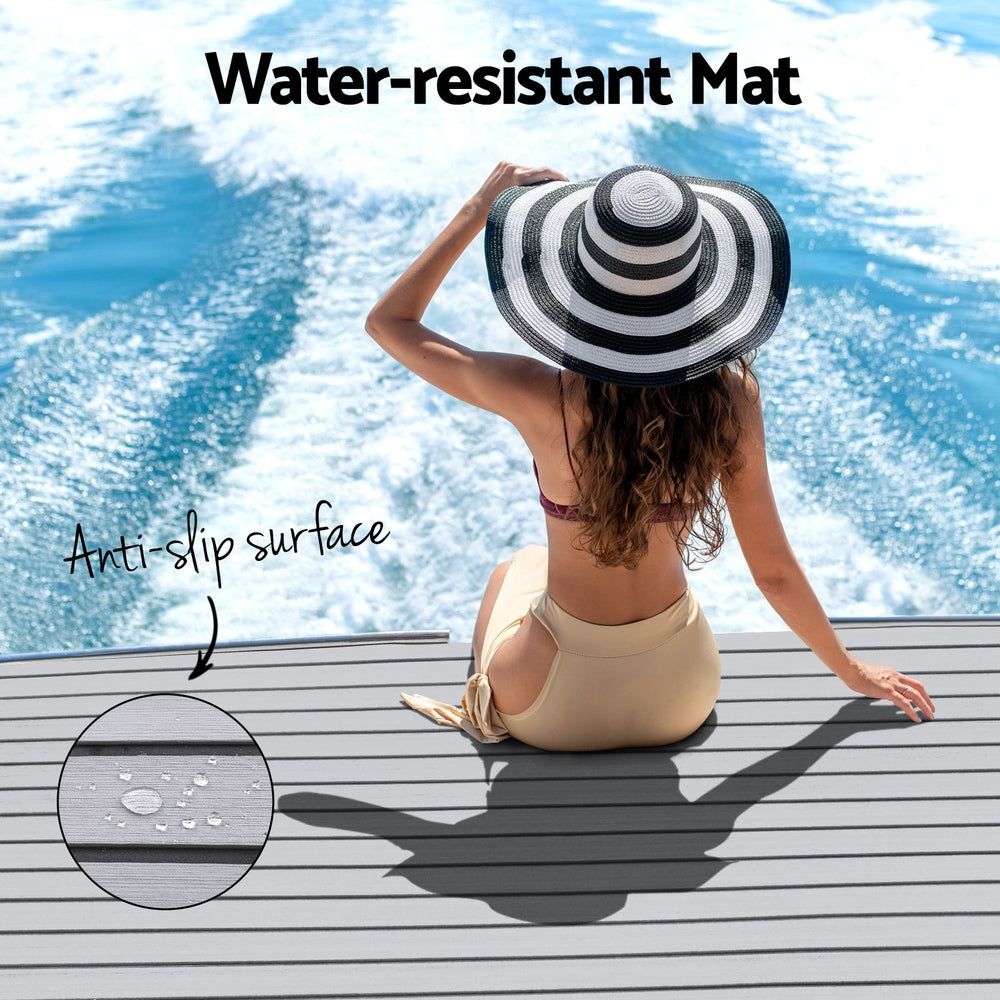 EVA Foam Non-Slip Boat Deck Mat 240x90x6mm in Light Grey