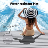 EVA Foam Non-Slip Boat Deck Mat 240x90x6mm in Light Grey - 45-Degree Angle