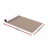Seamanship Boat Flooring, EVA Foam Decking Mat, 240x90cm, Taupe - Front View