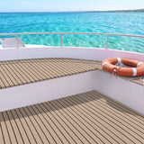 Seamanship Boat Flooring, EVA Foam Decking Mat, 240x90cm, Taupe - Close-Up Angle