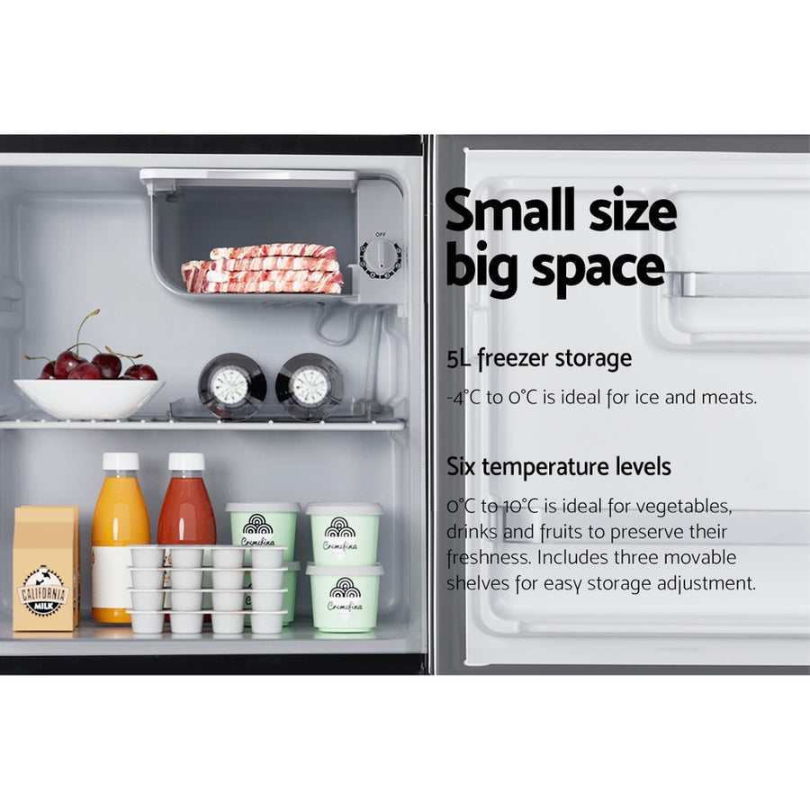 Devanti 48L Bar Fridge Black, image 5