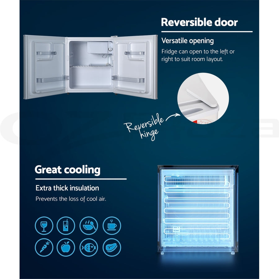 Devanti 48L white mini bar fridge with chiller compartment, image 6