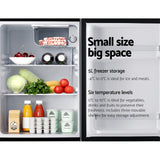 Devanti 70L Bar Fridge Black - 45-Degree Angle