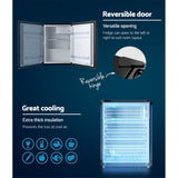 Devanti 70L Bar Fridge Black - Rear View