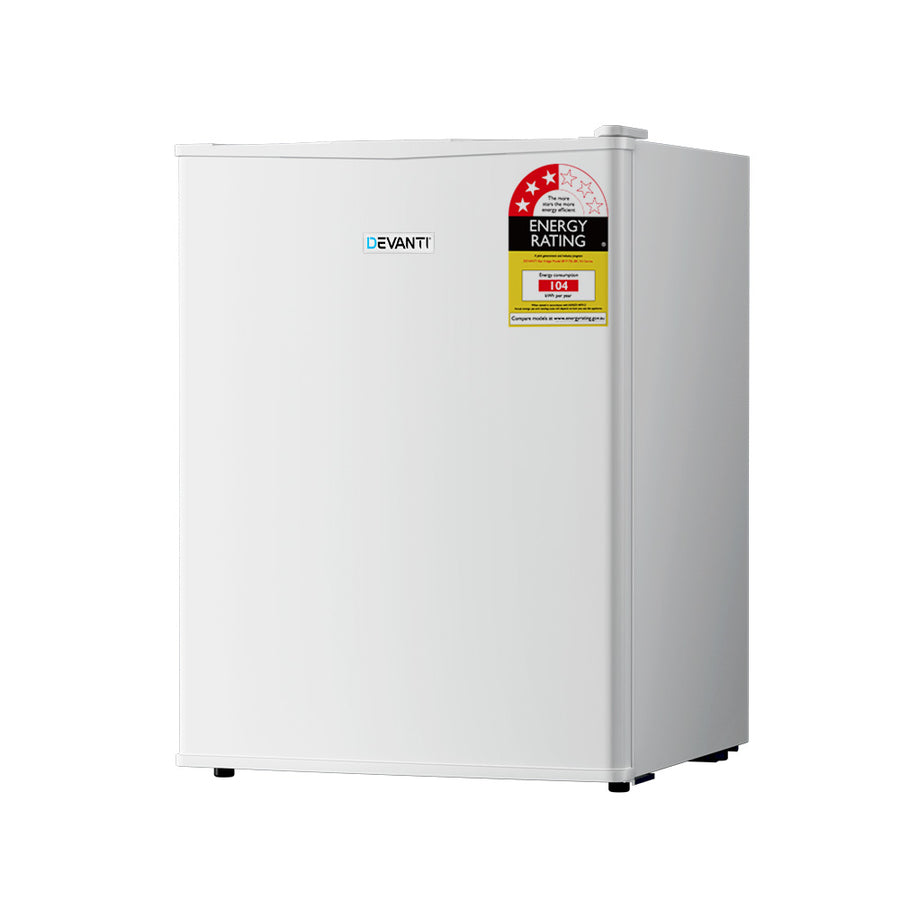 Devanti 70L portable white mini bar fridge with door compartment, image 8