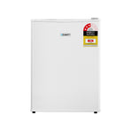 Devanti 70L portable white mini bar fridge with door compartment, door compartment for drinks and sauces