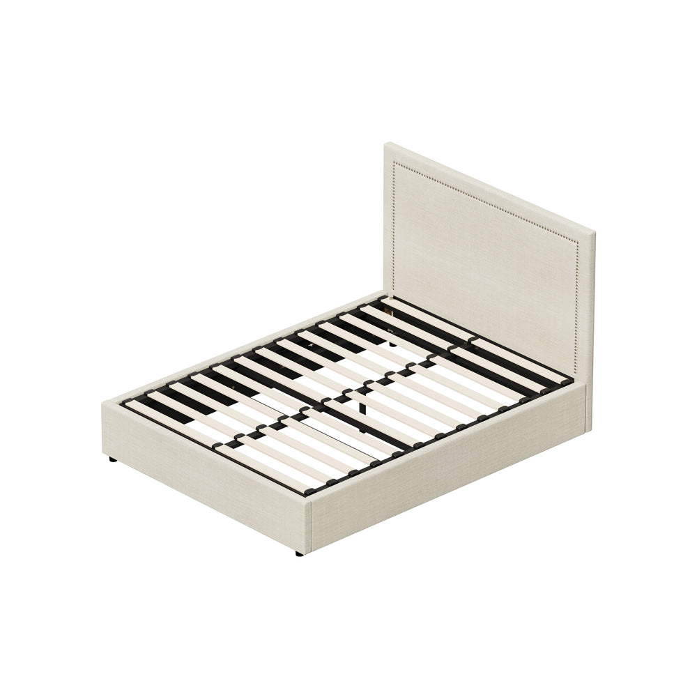 Oikiture Bed Frame Double Size Gas Lift Base Storage ADI