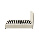 Oikiture Bed Frame Double Size Gas Lift Base Storage ADI - Close-Up Angle