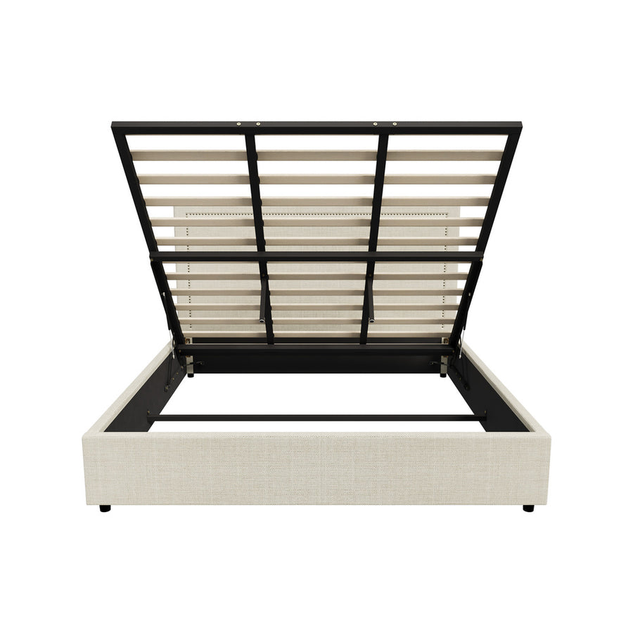 Oikiture Bed Frame King Size Gas Lift Base Storage ADI