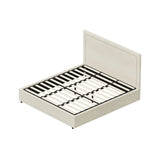 Oikiture Bed Frame King Size Gas Lift Base Storage ADI - Side View