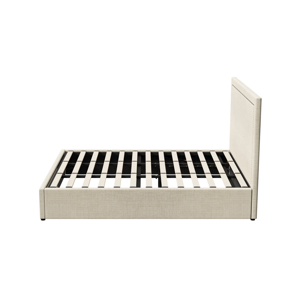 Oikiture Bed Frame King Size Gas Lift Base Storage ADI