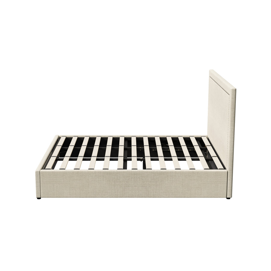 Oikiture Bed Frame King Size Gas Lift Base Storage ADI