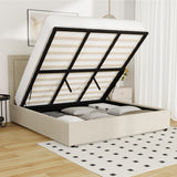 Oikiture Bed Frame King Size Gas Lift Base Storage ADI
